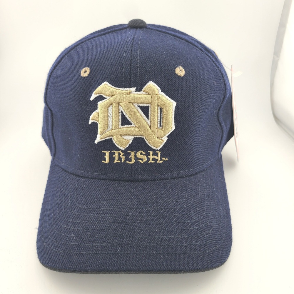 Zephyr Notre Dame Fighting Irish Cap Mens 7 3/8 Navy Blue Wool The Z Fitted Hat